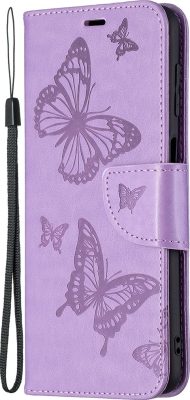 Mobigear Butterfly - Coque Samsung Galaxy M32 4G Etui Portefeuille - Violet