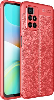 Mobigear Luxury - Coque Xiaomi Redmi 10 4G Coque arrière en TPU Souple - Rouge