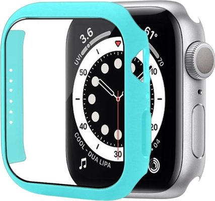 Mobigear Color - Coque Apple Watch Series 7 (41mm) Coque Rigide - Bleu