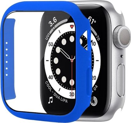 Mobigear Color - Coque Apple Watch Series 7 (41mm) Coque Rigide - Bleu
