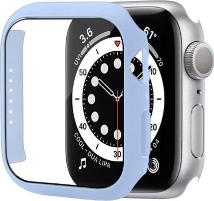 Mobigear Color - Coque Apple Watch Series 7 (45mm) Coque Rigide - Bleu
