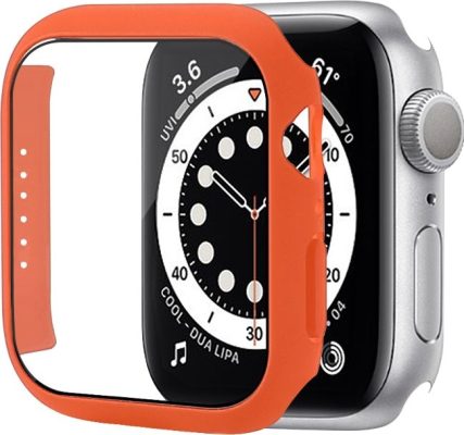 Mobigear Color - Coque Apple Watch Series 7 (45mm) Coque Rigide - Orange