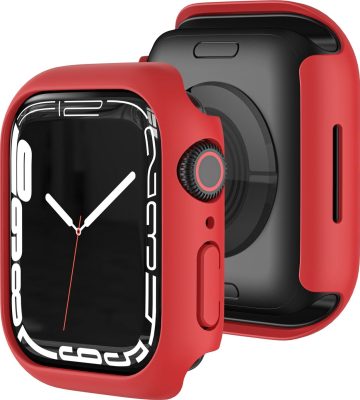 Mobigear Color - Coque Apple Watch Series 7 (45mm) Thin Coque Rigide - Rouge