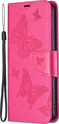 Mobigear Butterfly - Coque POCO M4 Pro 5G Etui Portefeuille - Magenta