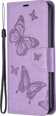 Mobigear Butterfly - Coque POCO M4 Pro 5G Etui Portefeuille - Violet