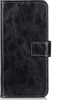 Mobigear Basic - Coque OnePlus 10 Pro Etui Portefeuille - Noir