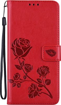 Mobigear Flowers - Coque HONOR 50 Lite Etui Portefeuille - Rouge