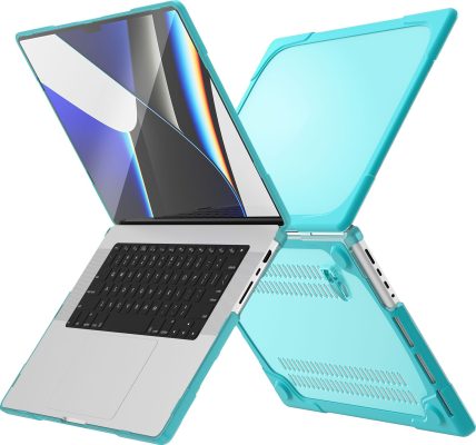 Mobigear Shockproof - Apple MacBook Pro 14 Pouces (2021-2023) Coque MacBook Rigide - Bleu