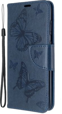 Mobigear Butterfly - Coque Samsung Galaxy S20 Etui Portefeuille - Bleu