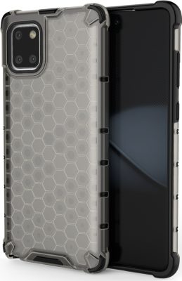 Mobigear Honeycomb - Coque Samsung Galaxy Note 10 Lite Coque Arrière Rigide Antichoc - Noir