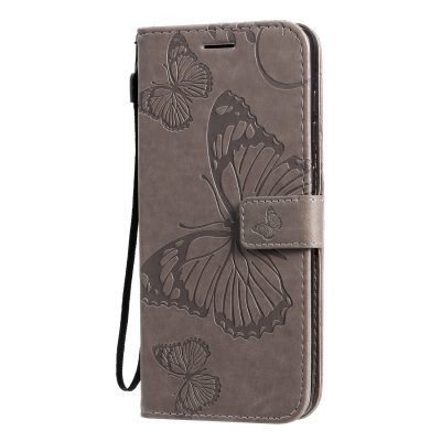 Mobigear Butterfly - Coque Samsung Galaxy A71 Etui Portefeuille - Gris