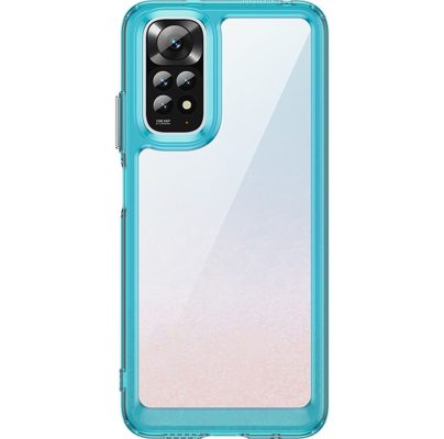 Mobigear Crystal - Coque Xiaomi Redmi Note 11 4G Coque Arrière Rigide - Transparent / Turquoise