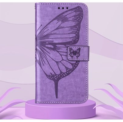 Mobigear Butterfly - Coque Xiaomi Redmi Note 11S 4G Etui Portefeuille - Violet