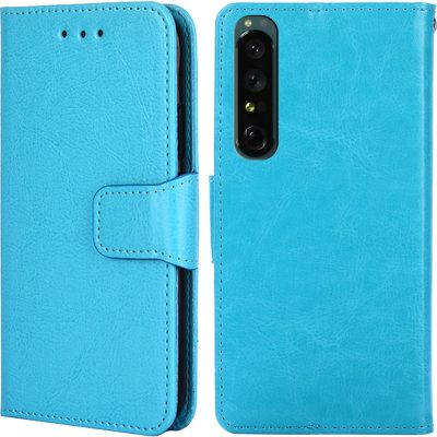 Mobigear Wallet - Coque Sony Xperia 1 IV Etui Portefeuille - Bleu