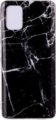 Mobigear Marble - Coque Samsung Galaxy A71 Coque arrière en TPU Souple - Noir
