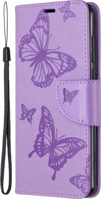 Mobigear Butterfly - Coque Huawei P40 Etui Portefeuille - Violet