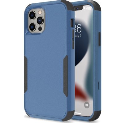 Mobigear Tough Grip - Coque Apple iPhone 14 Pro Max Coque Arrière Rigide Antichoc - Noir / Bleu