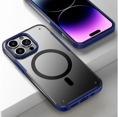 Mobigear Shockproof - Coque Apple iPhone 14 Pro Max Coque Arrière Rigide Compatible MagSafe - Noir