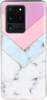 Mobigear Marble - Coque Samsung Galaxy S20 Ultra Coque arrière en TPU Souple - Tricolore