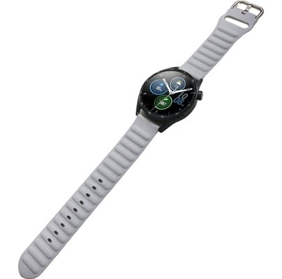 Mobigear Color - Bracelet Smartwatch en Silicone Souple Fermetureà boucle - 22mm - Gris