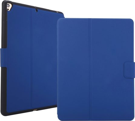 Mobigear Slim Folio - Coque Apple iPad 7 (2019) Etui + Porte-crayon - Bleu Marin