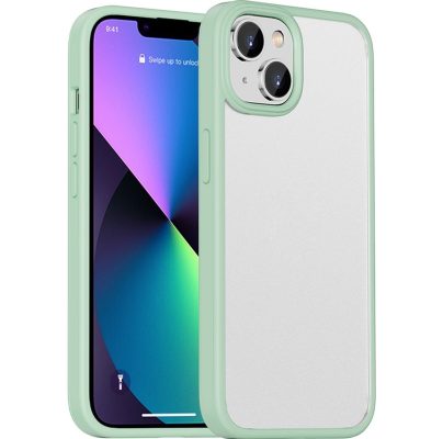 Mobigear Crystal - Coque Apple iPhone 14 Plus Coque Arrière Rigide Antichoc - Transparent / Vert