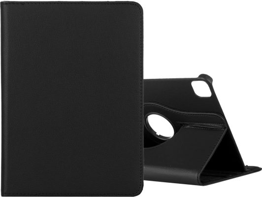 Mobigear DuoStand - Coque Apple iPad Pro 12.9 (2022) Etui Rotatif - Noir