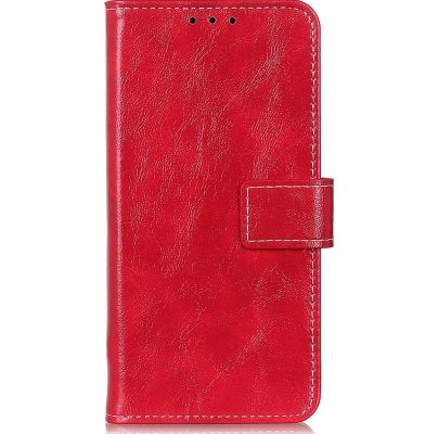Mobigear Basic - Coque OnePlus 10T Etui Portefeuille - Rouge