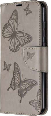 Mobigear Butterfly - Coque Nokia 2.3 Etui Portefeuille - Gris