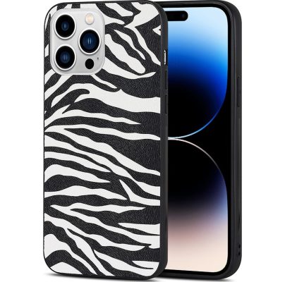 Mobigear Safari - Coque Apple iPhone 14 Pro Coque arrière en TPU Souple - Zebra
