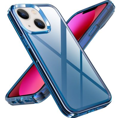 Mobigear Crystal - Coque Apple iPhone 14 Coque Arrière Rigide - Bleu