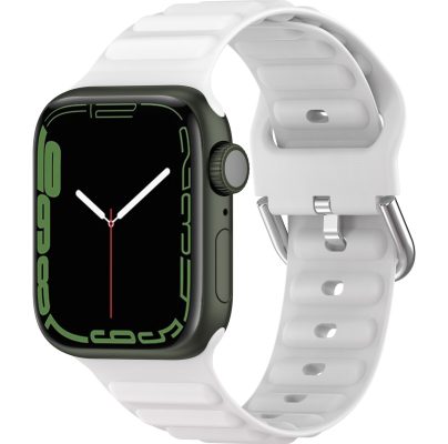 Mobigear Color - Bracelet Apple Watch Series 1 (38mm) en Silicone Souple Fermetureà boucle - Blanc