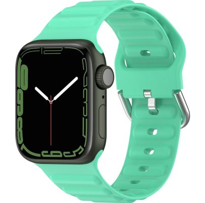 Mobigear Color - Bracelet Apple Watch SE (40mm) en Silicone Souple Fermetureà boucle - Vert