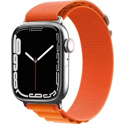Mobigear RidgeRelay - Bracelet Apple Watch SE (40mm) en Nylon Fermetureà boucle - Orange