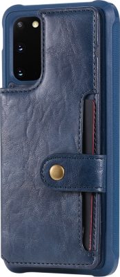 Mobigear Cards Wallet - Coque Samsung Galaxy S20 Coque arrière + Porte Carte - Bleu