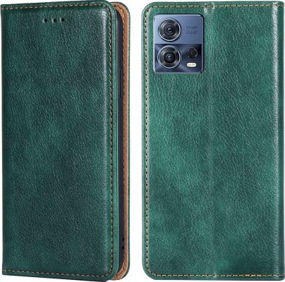 Mobigear Wallet - Coque Motorola Edge 30 Fusion Etui Portefeuille - Vert