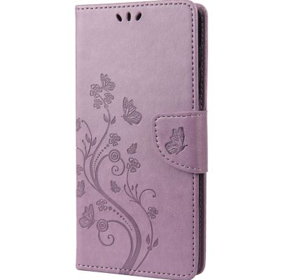 Mobigear Butterfly - Coque OnePlus 10T Etui Portefeuille - Violet