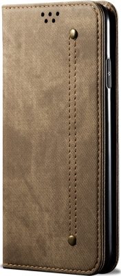 Mobigear Denim Slim - Coque Samsung Galaxy M31 Etui Portefeuille - Marron