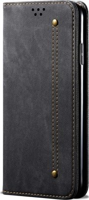 Mobigear Denim Slim - Coque Samsung Galaxy Note 10 Lite Etui Portefeuille - Noir