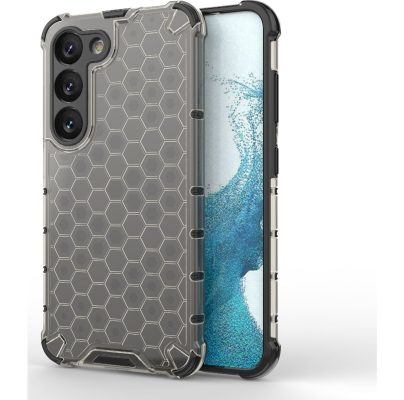 Mobigear Honeycomb - Coque Samsung Galaxy S23 Coque Arrière Rigide Antichoc - Noir