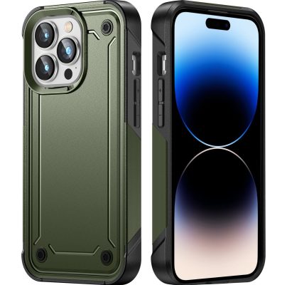 Mobigear Slim Armor - Coque Apple iPhone 14 Pro Max Coque Arrière Rigide Antichoc - Vert