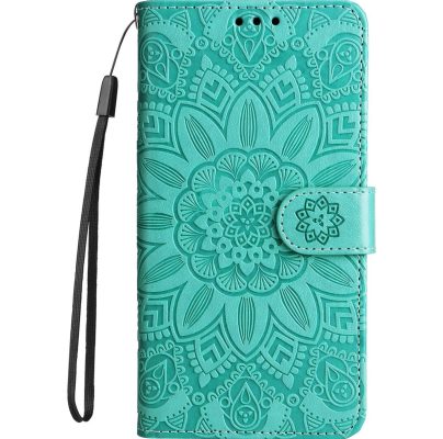 Mobigear Flowers - Coque Samsung Galaxy S23 Etui Portefeuille - Vert