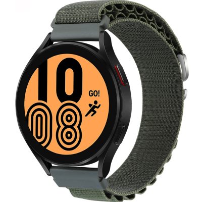 Mobigear Alpine - Bracelet Samsung Galaxy Watch Active (40mm) en Nylon Fermetureà boucle - Vert