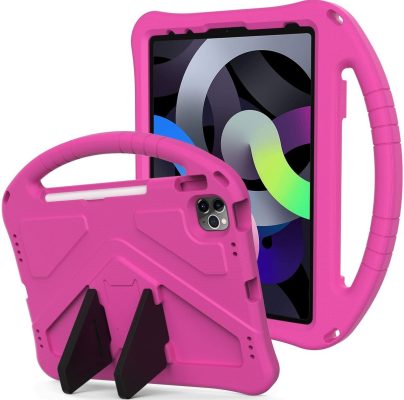 Mobigear AeroArmor - Coque Apple iPad 10 (2022) Coque de tablette pour enfants avec Poignée Enfants en EVA - Rose