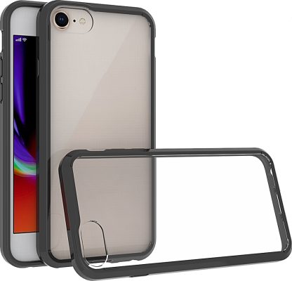 Mobigear Crystal - Coque Apple iPhone 7 Coque Arrière Rigide - Transparent / Noir
