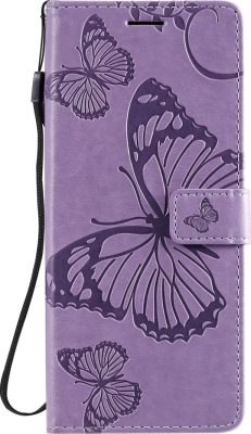 Mobigear Butterfly - Coque OPPO Find X2 Pro Etui Portefeuille - Violet