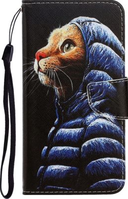 Mobigear Design - Coque OnePlus 8 Etui Portefeuille - Chat