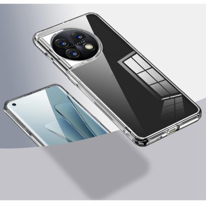 Mobigear Armor Clear - Coque OnePlus 11 Coque Arrière Rigide Antichoc - Transparent