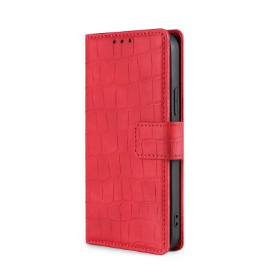 Mobigear Croco - Coque Nokia G22 Etui Portefeuille - Rouge
