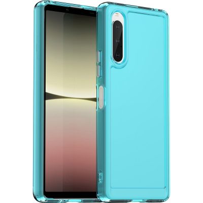 Mobigear Crystal - Coque Sony Xperia 10 V Coque Arrière Rigide - Bleu
